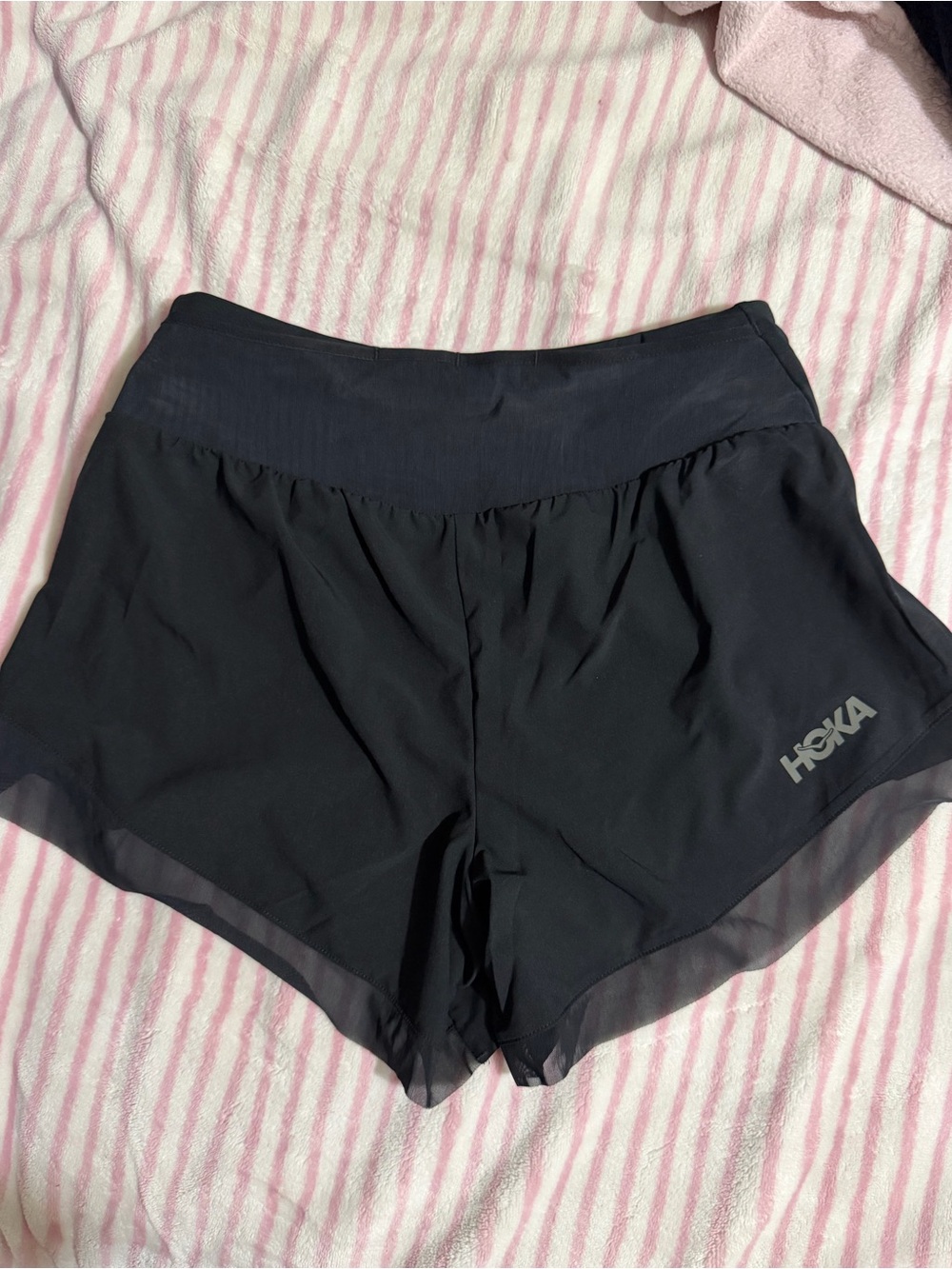 Hoka Black Women's Athletic Running Shorts